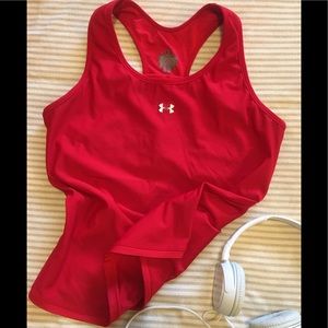 Red, Under Armour Tank